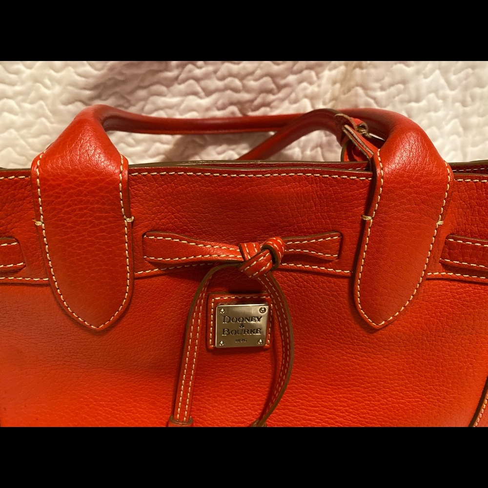 Dooney & Bourke Red Leather Satchel Purse.